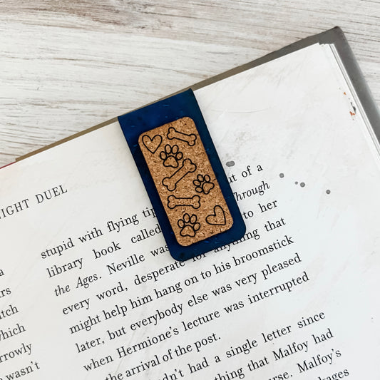 Puppy Love Magnetic Bookmark - Cork Fabric