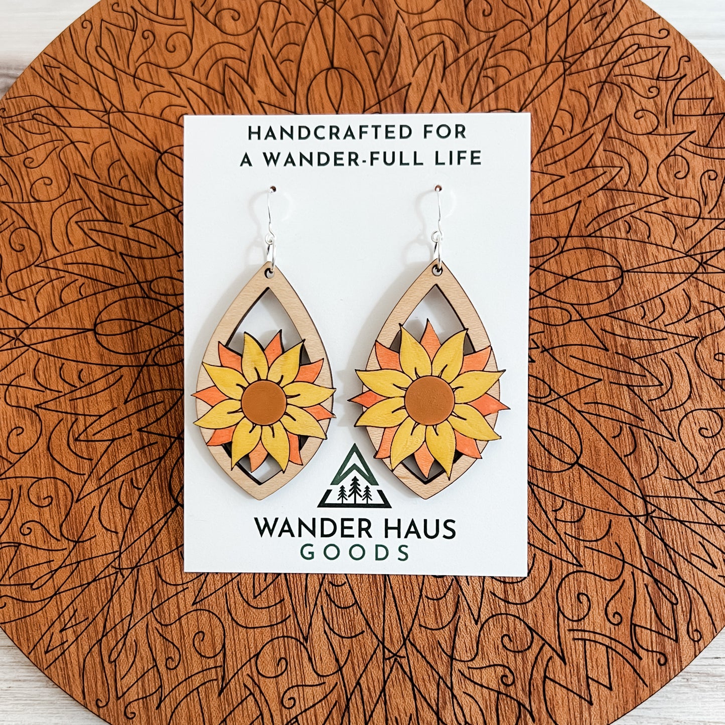 Sunflower Dangle Earrings