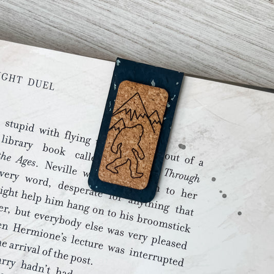 Bigfoot Magnetic Bookmark - Cork Fabric