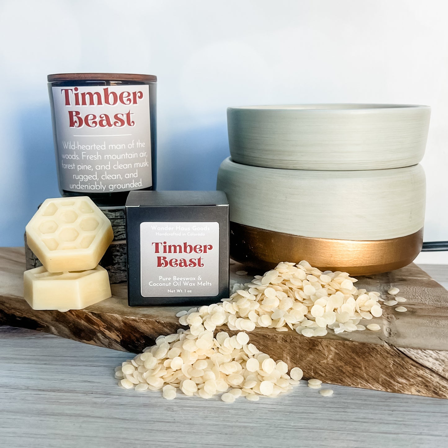 Timber Beast Beeswax Melts - Box of 2