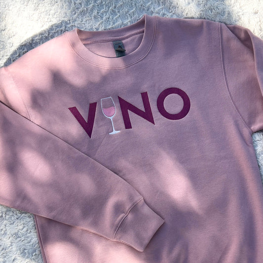 Vino Embroidered Sweatshirt Crewneck
