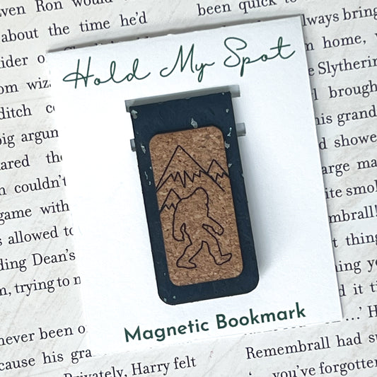 Bigfoot Magnetic Bookmark - Cork Fabric