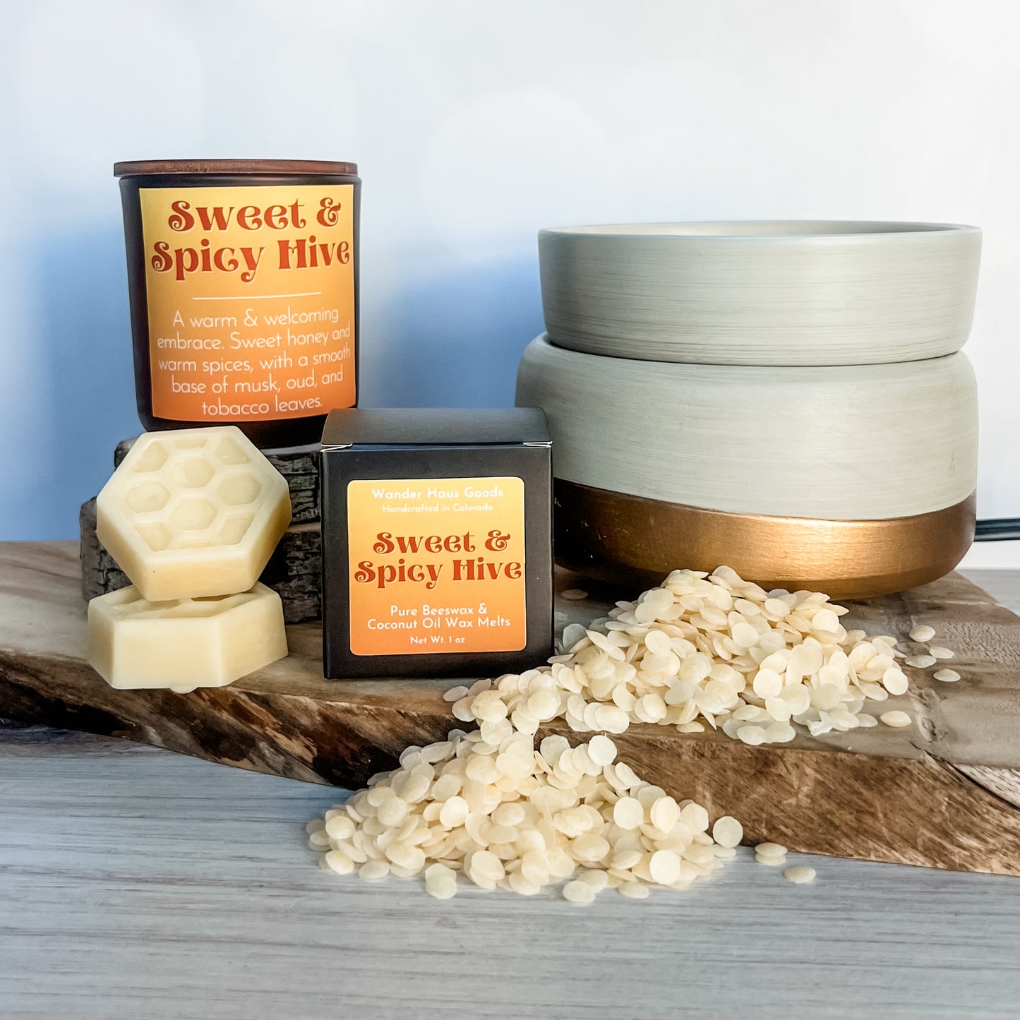 Sweet and Spicy Hive Beeswax Melts - Box of 2