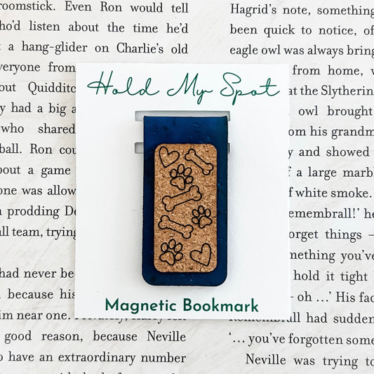 Puppy Love Magnetic Bookmark - Cork Fabric