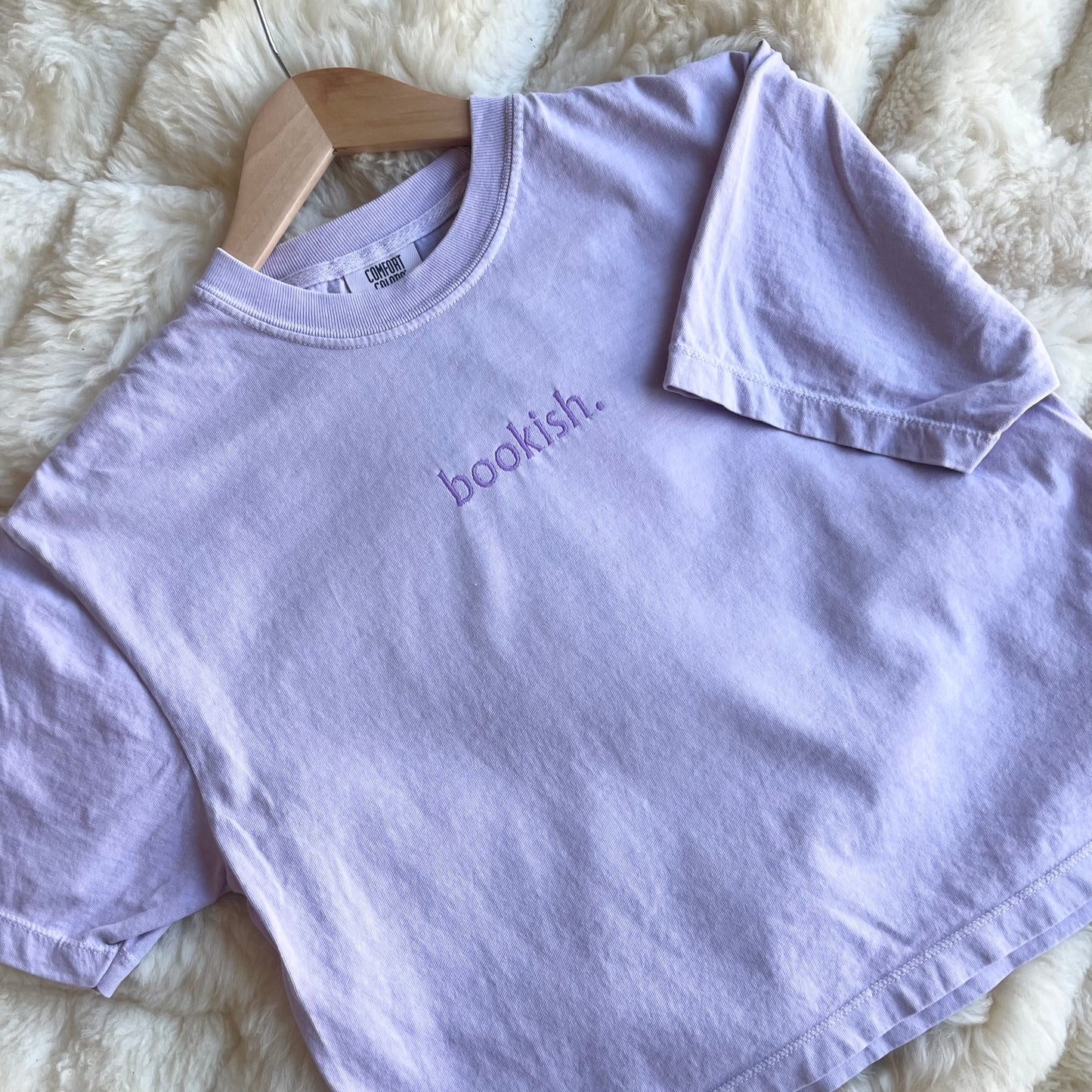 Bookish Period Embroidered Boxy T-Shirt