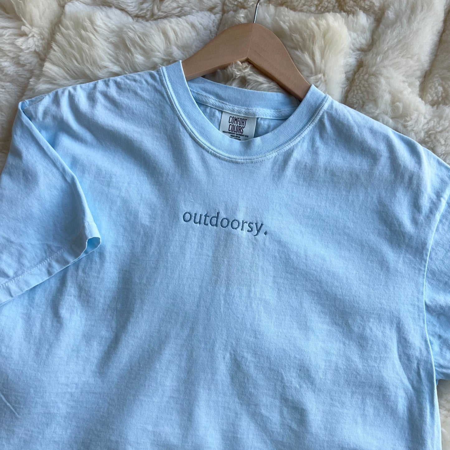 Outdoorsy Period Embroidered Boxy T-Shirt