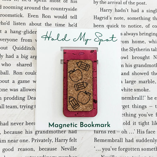 Teacher Magnetic Bookmark - Cork Fabric